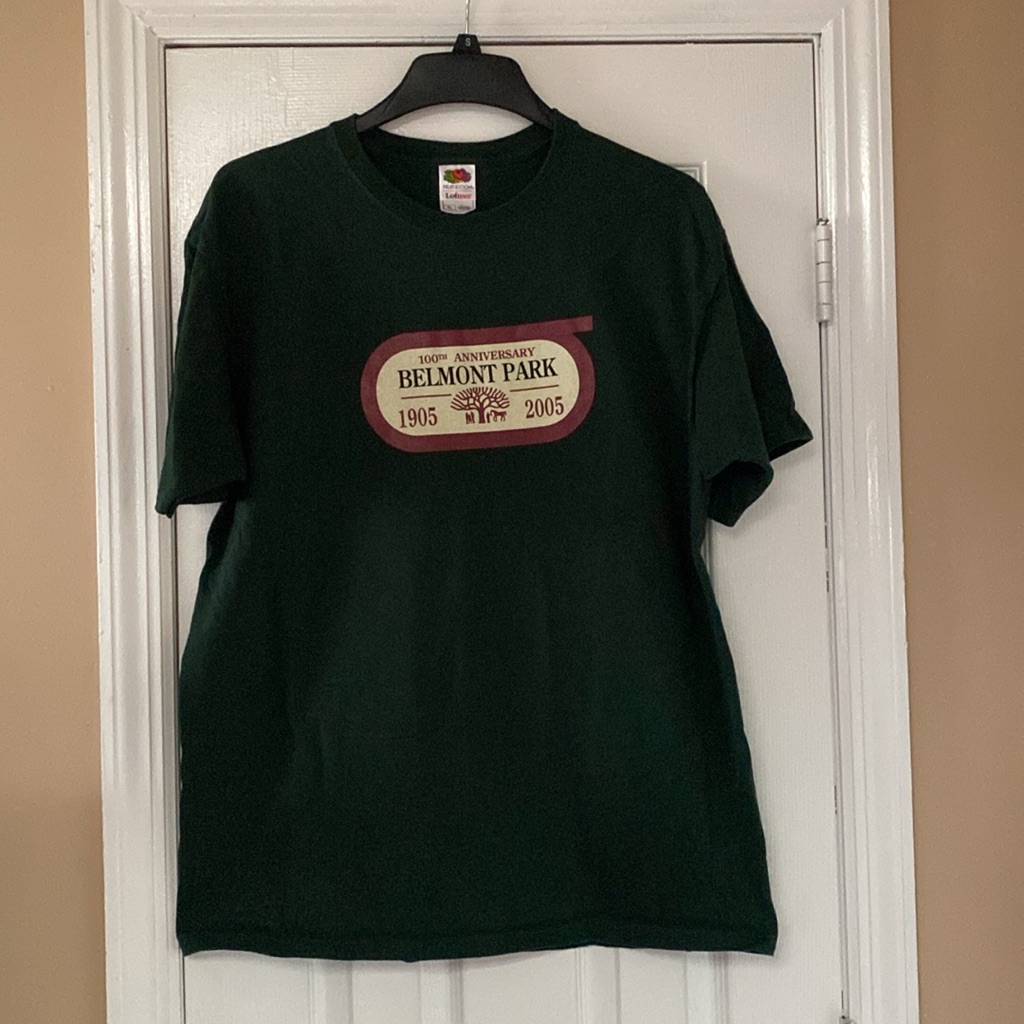 Vtg 100th Anniversary 19052005 Belmont Stakes New York Green Tee Shirt